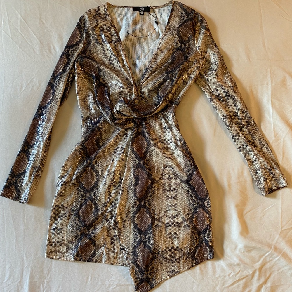 Snake print dress